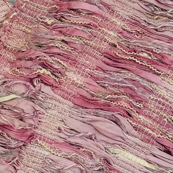 Fiber Works Handmade Boho Textured Ribbon Yarn Knit Cropped Shrug Women's O/S - Picture 7 of 7